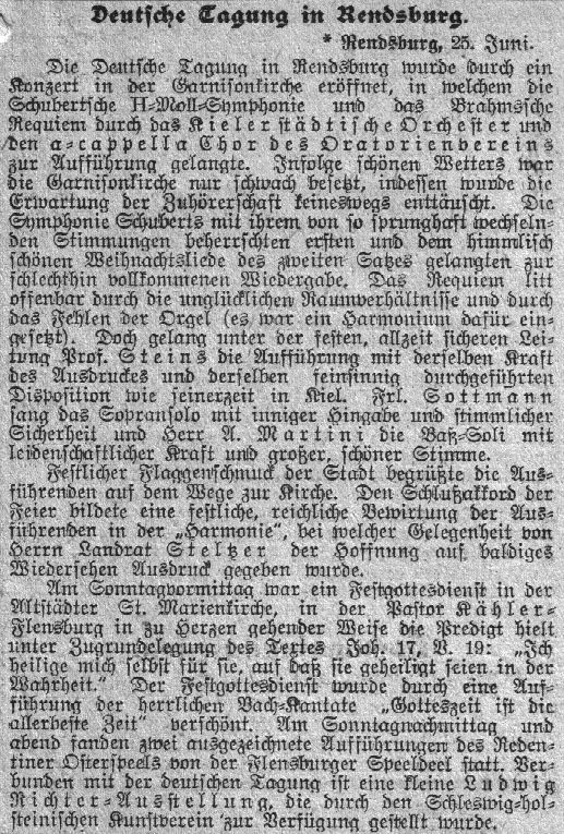 Deutsche Tagung in Rendsburg